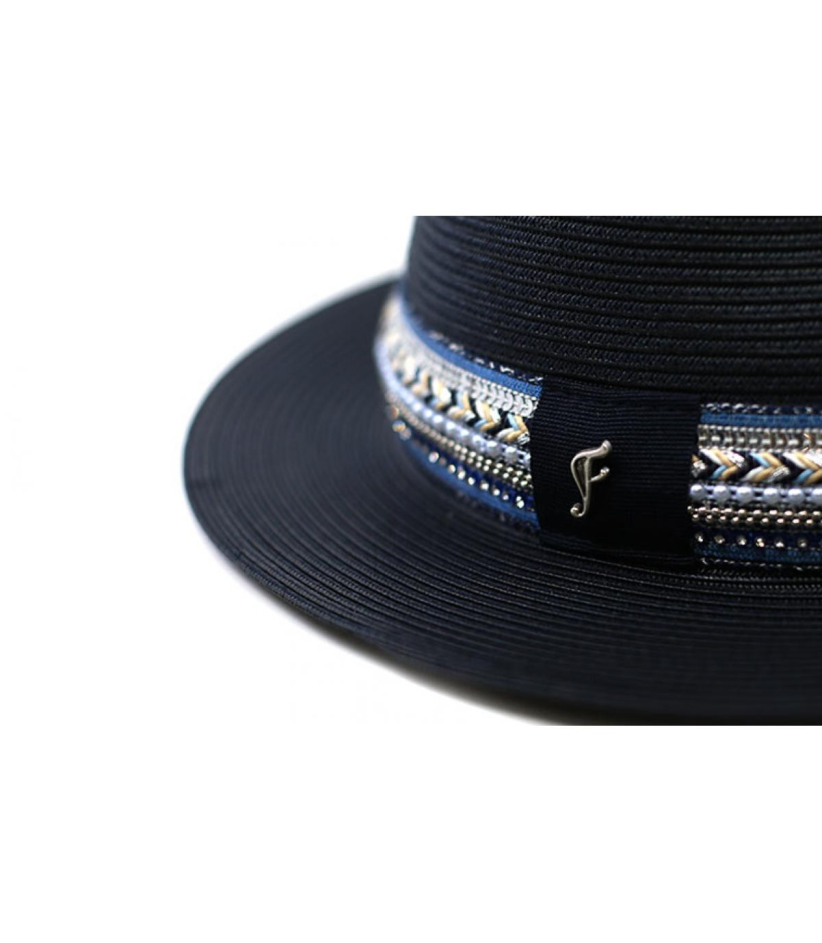 cappello di paglia blu scuro cappello di paglia blu scuro